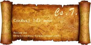 Csuhaj Tímea névjegykártya