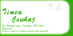 timea csuhaj business card